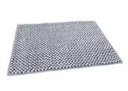 Tappeto Bagno Doccia Antiscivolo In Ciniglia Super Assorbente Modello Dots - Parure 3 Pezzi - Perla