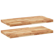 2 pz Mensole da Parete | Scaffali a Parete | Ripiano a parete 80x40x4 cm Legno Acacia Rifinito a Olio