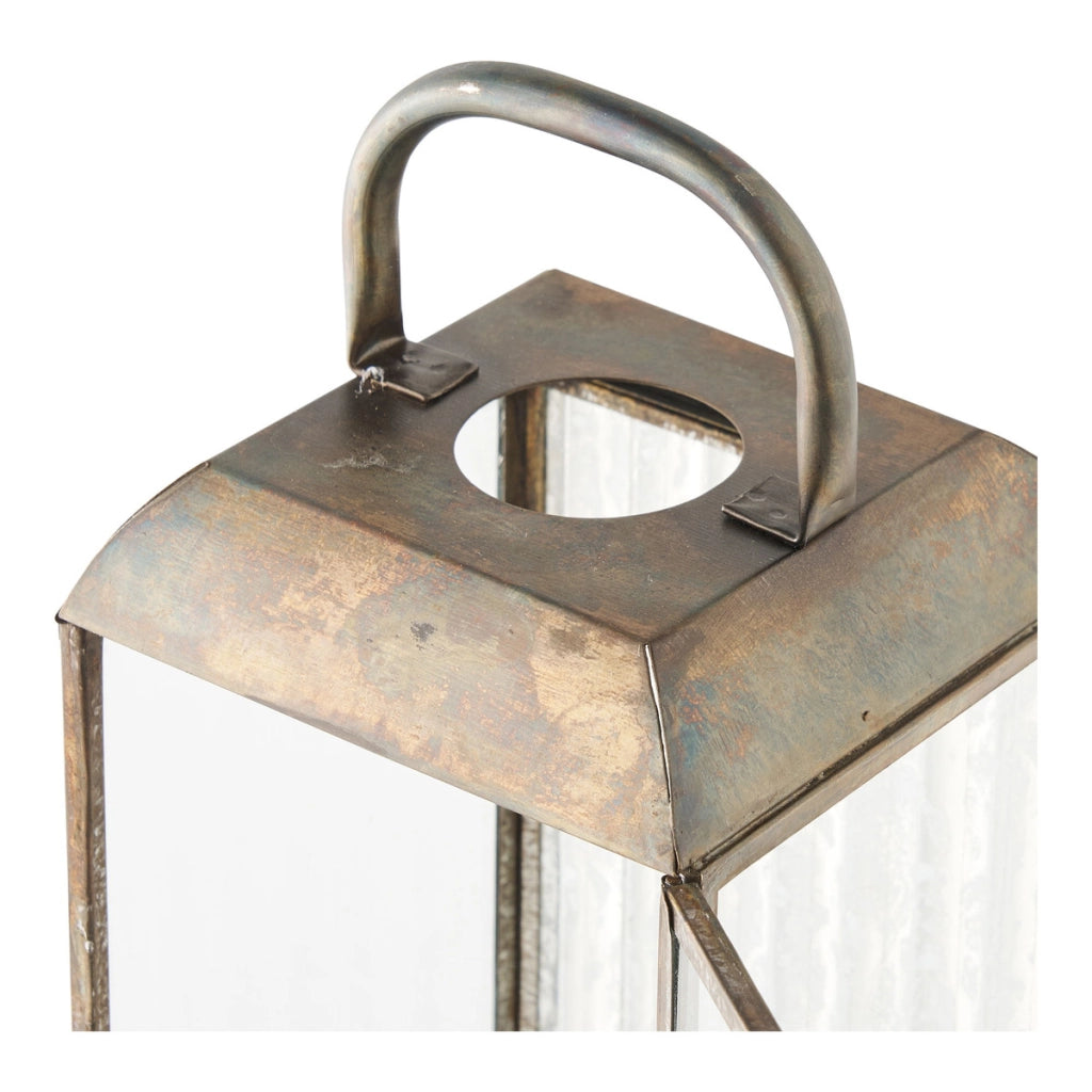 Lanterna Herslev, Ottone, Vetro, 12x12x60 cm