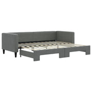 Divano letto | Sof¨¤ letto | Letto singolo Estraibile Grigio Scuro 80x200 Tessuto