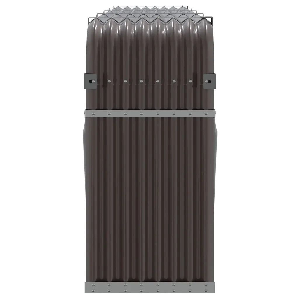 Portaceppi Marrone 300x45x100 cm in Acciaio Zincato 364576