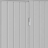 Casetta Box da Giardino 249,1x209,3x231,3 cm in Acciaio Zincato Grigio