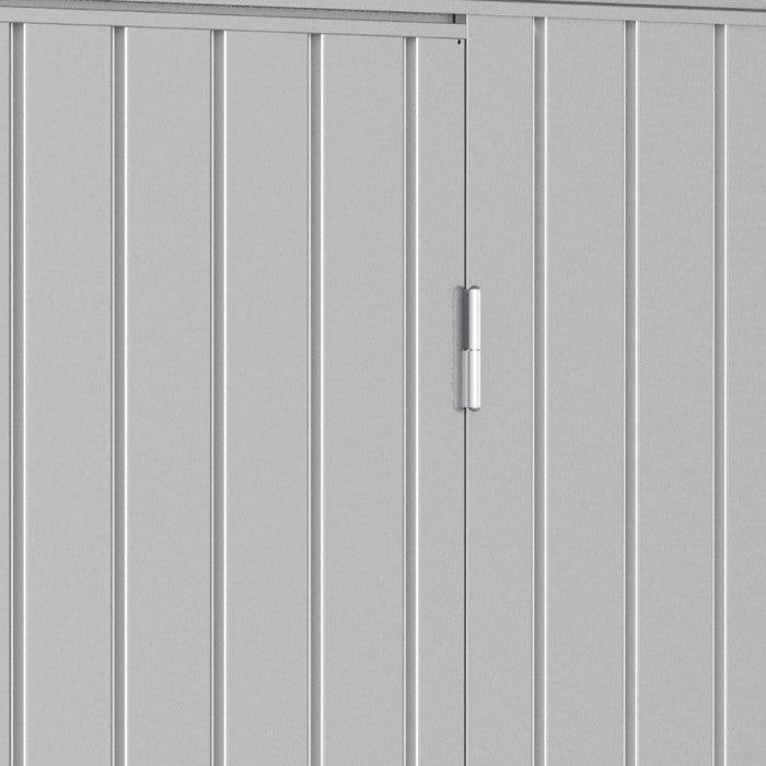 Casetta Box da Giardino 249,1x209,3x231,3 cm in Acciaio Zincato Grigio