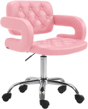 Sgabello da lavoro Dublin in similpelle rosa