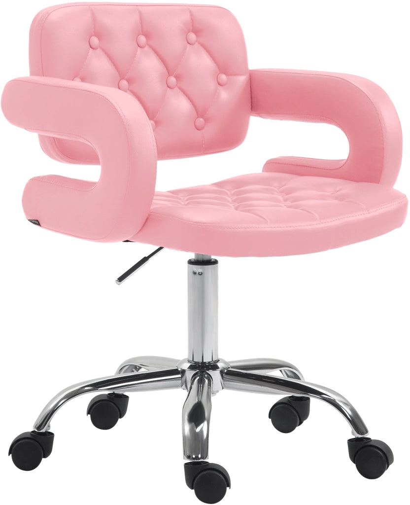 Sgabello da lavoro Dublin in similpelle rosa