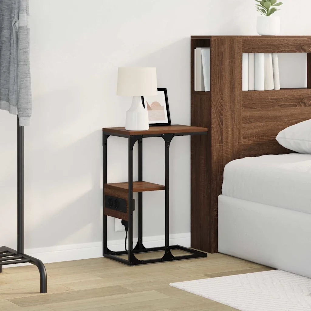 Comodino | Armadio da Notte | Mobiletto da notte Rovere marrone 41.5 x 26 x 60.5 cm