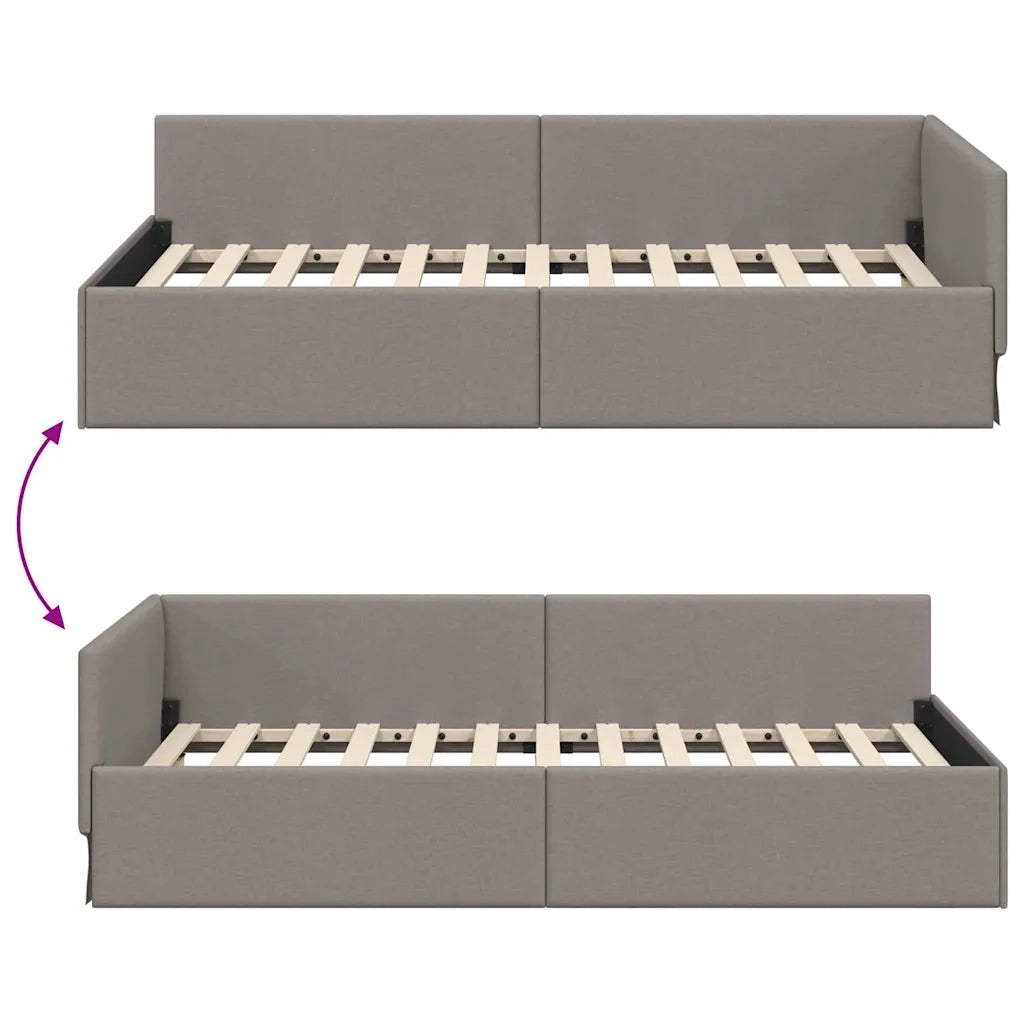 Cornice del letto ad angolo Talpa 80 cm x 200 cm Tessuto 42016032