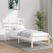 Giroletto-Struttura Letto Bianco in Legno Massello 90x200 cm 783035