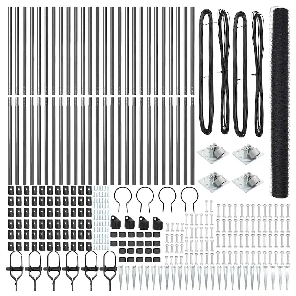 Palo della recinzione Grigio 50 x 1,6 m (36 mm rete)