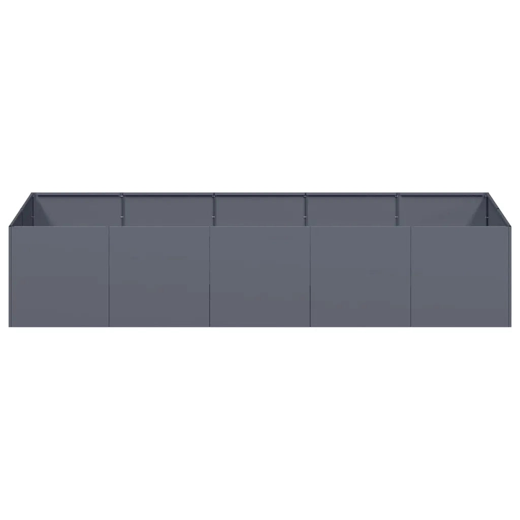 Fioriera Antracite 200x80x40 cm in Acciaio 860754