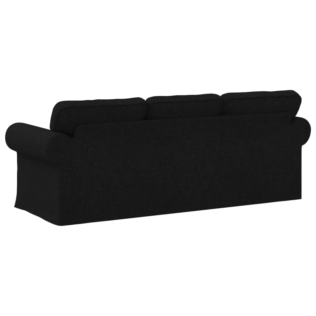 Divano Nero 215 x 82 x 80 cm Tessuto