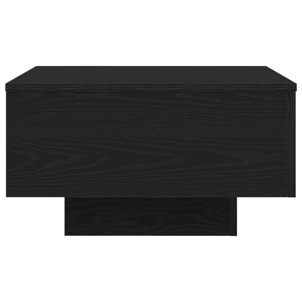 Tavolino da caffÃ¨  con luci LED Rovere Nero 55x55x31 cm