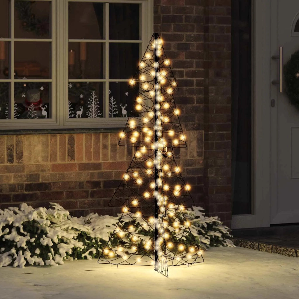 Albero di Natale con 160 LED Bianco caldo 150 cm Rattan 42019221