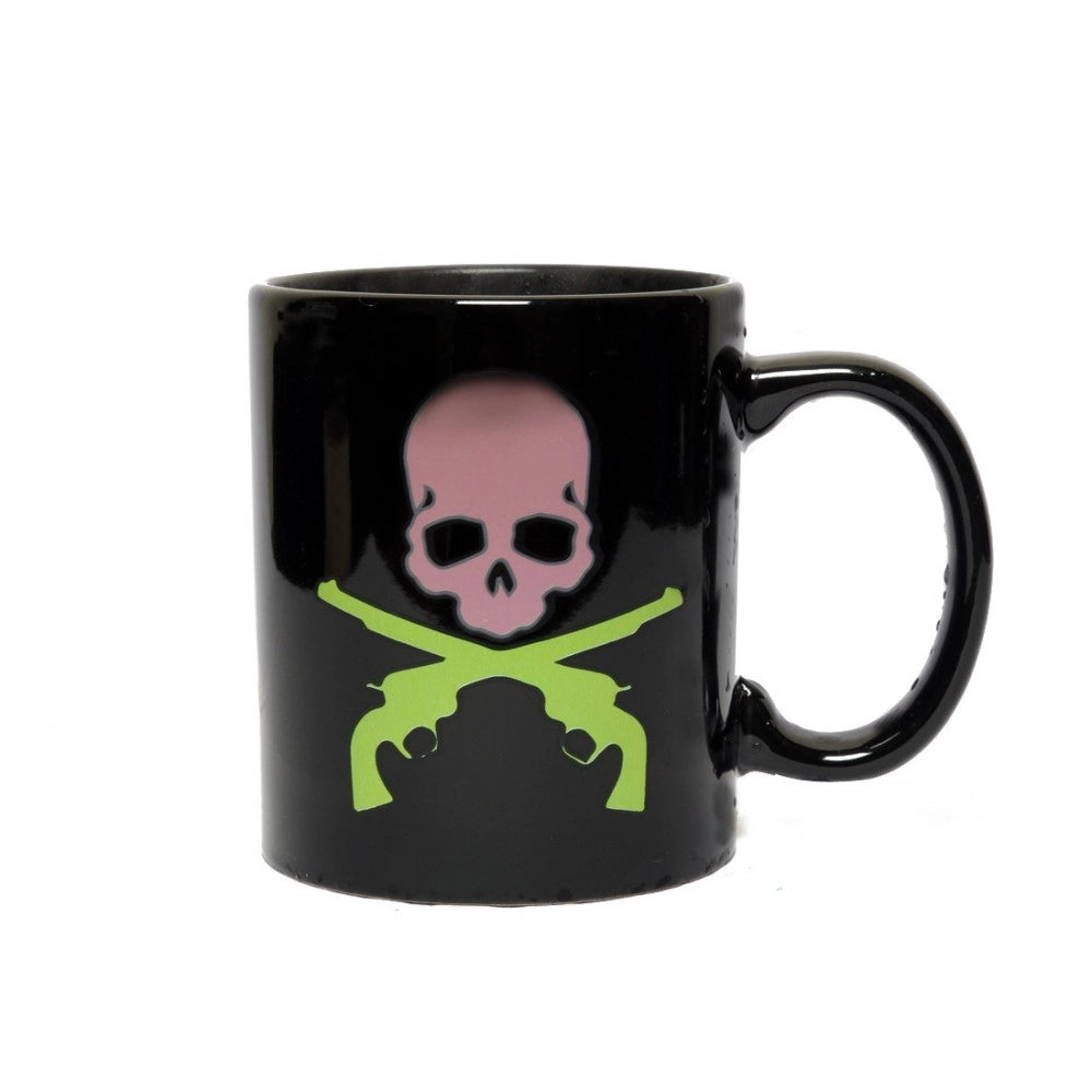 Trade Shop - Tazza In Ceramica Magica Con Teschio Temperatura Freddo Caldo Per Colazione -