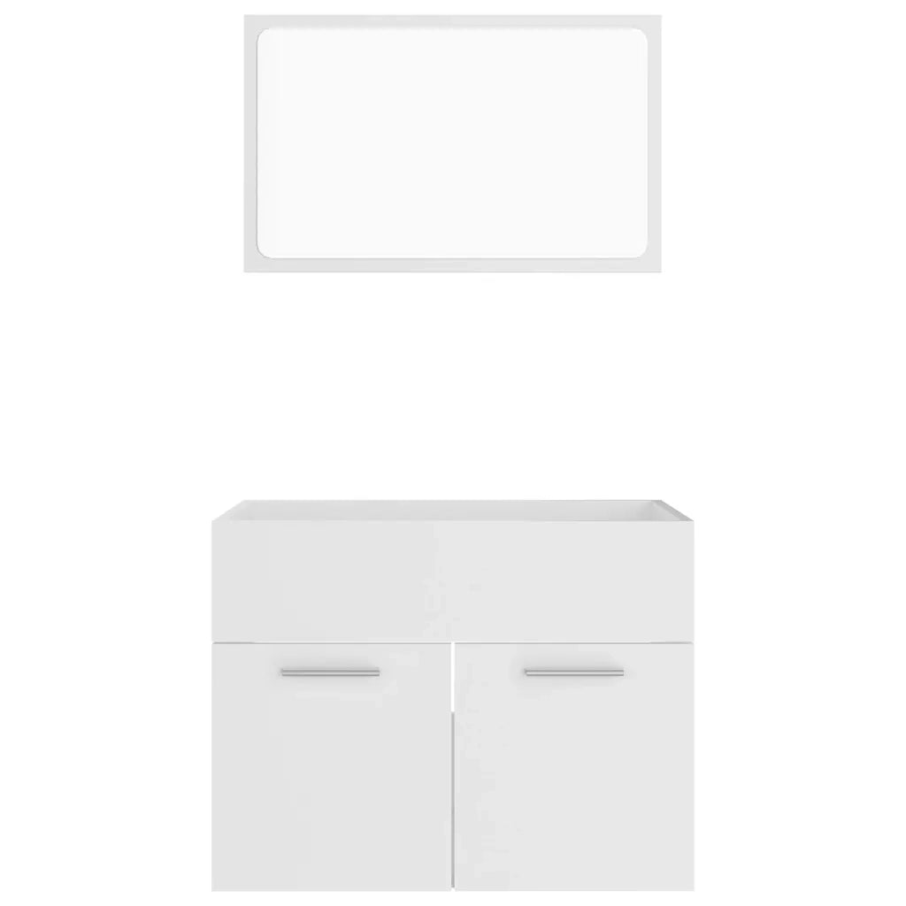 Set Mobili da Bagno 2 pz Bianco in Truciolato cod mxl 53122