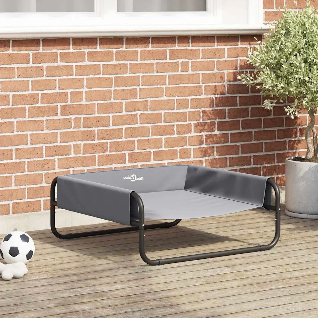Letto per Cani Grigio chiaro 70 x 70 x 28,5 cm Acciaio CFW4898619