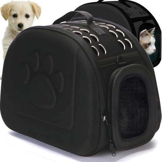 Scatola di trasporto pieghevole - Borsa per gatti/cani - Fessure di ventilazione - Compatta - Sicura - Massimo 6 kg - Borsa per animali