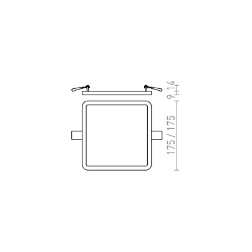 Plafoniera HUE SQ 17 da incasso colore faggio d'imitazione 230V LED 18W 3000K