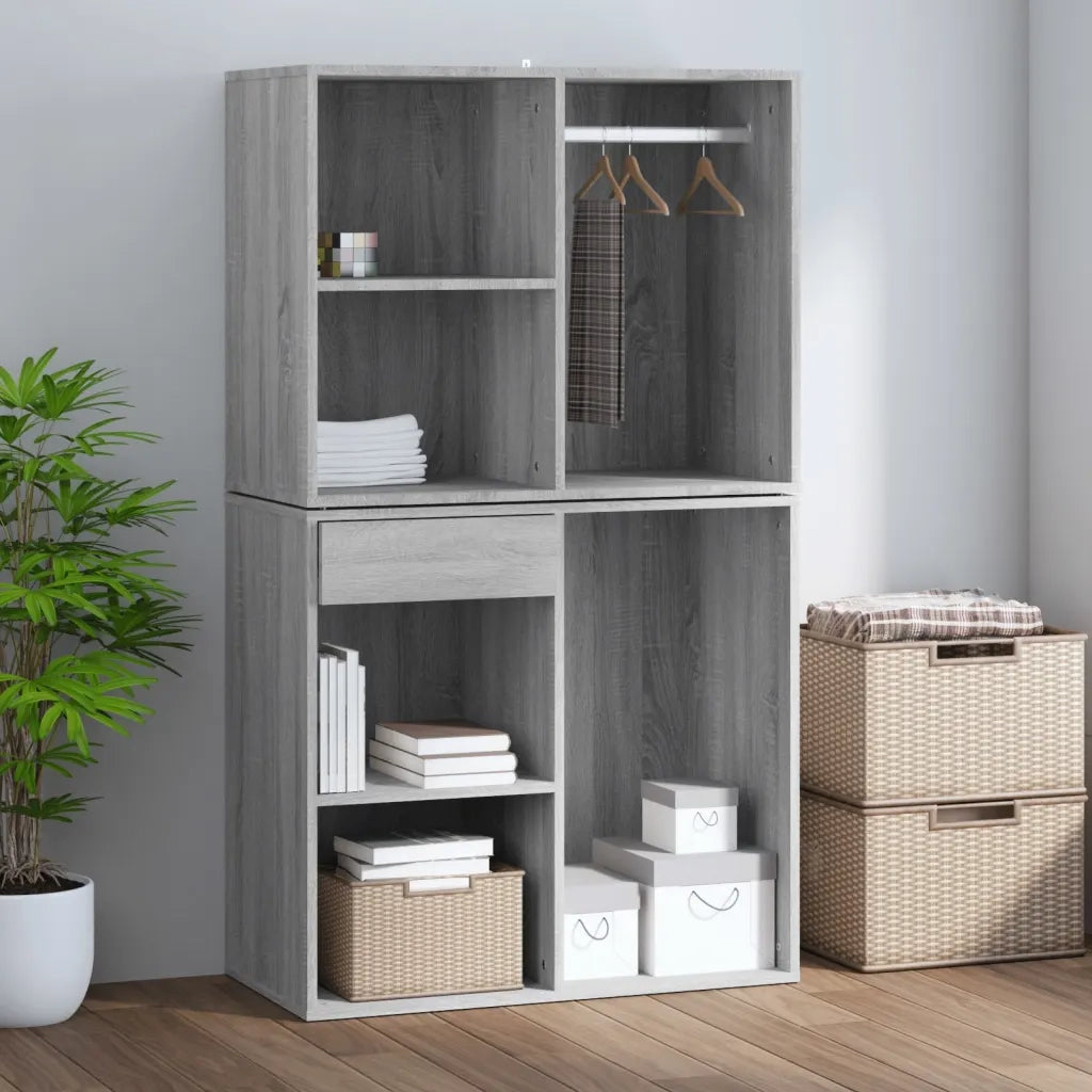 Armadietto Cosmetici Grigio Sonoma 80x40x65cm Legno Multistrato 820506