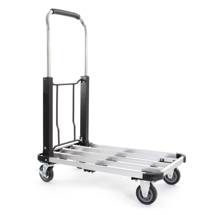 Carrello da trasporto pieghevole max 150kg, allungabile, con freno