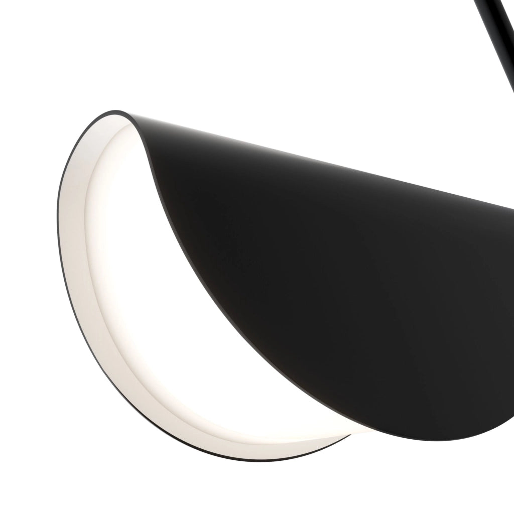 Maytoni Lampadario Moderno Mollis 1 luce G9 nero metallo diffusore acrilico