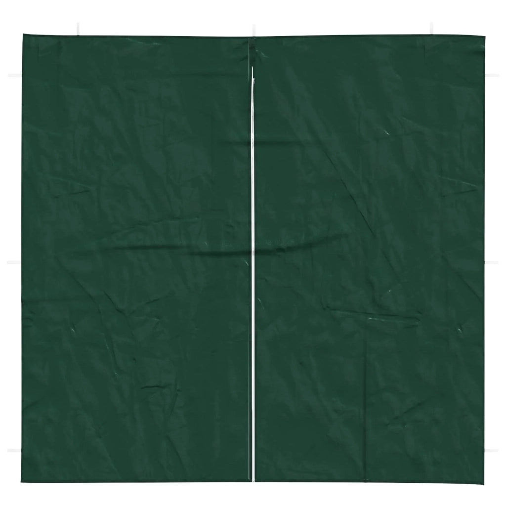 Parete per tenda da festa 2 pcs Verde 200 x 195 cm PE e Acciaio