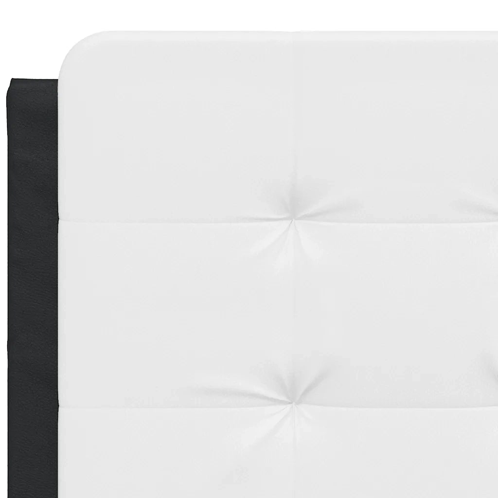 Giroletto senza Materasso Zadar Nero e Bianco 140x200 cm in Similpelle 3208189