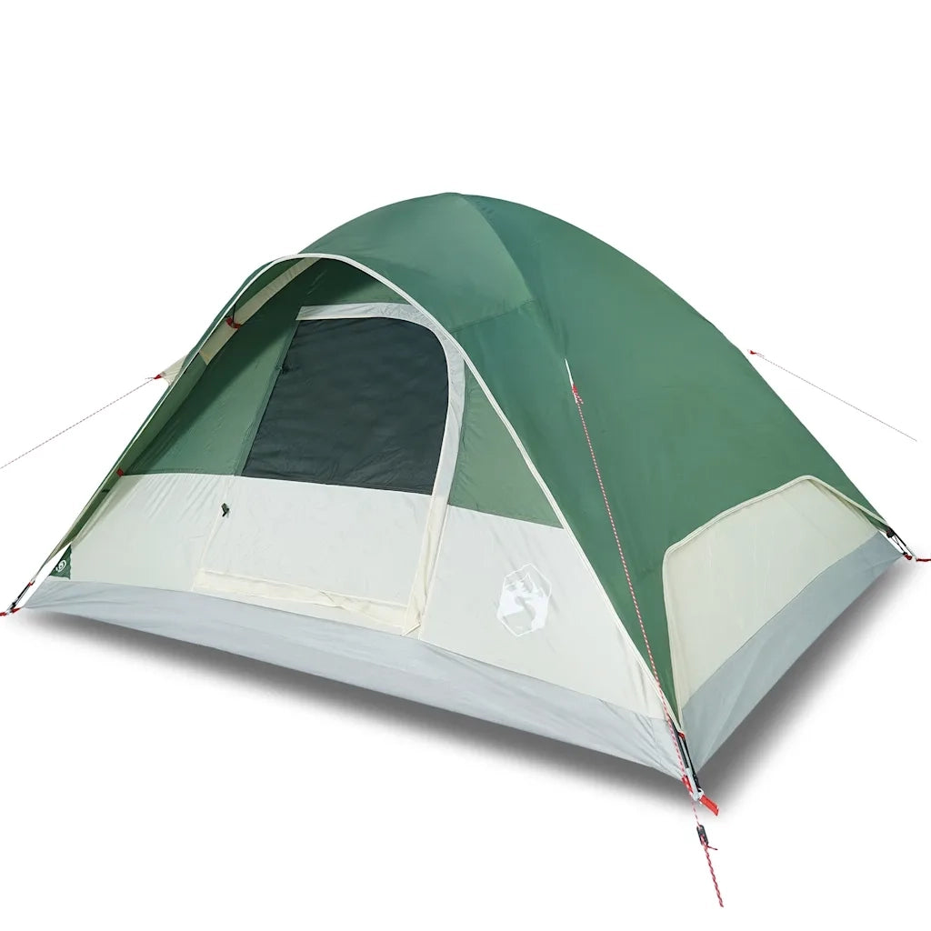 Tenda da Campeggio a Cupola per 6 Persone-Tenda per Escursionismo Verde Impermeabile 665355