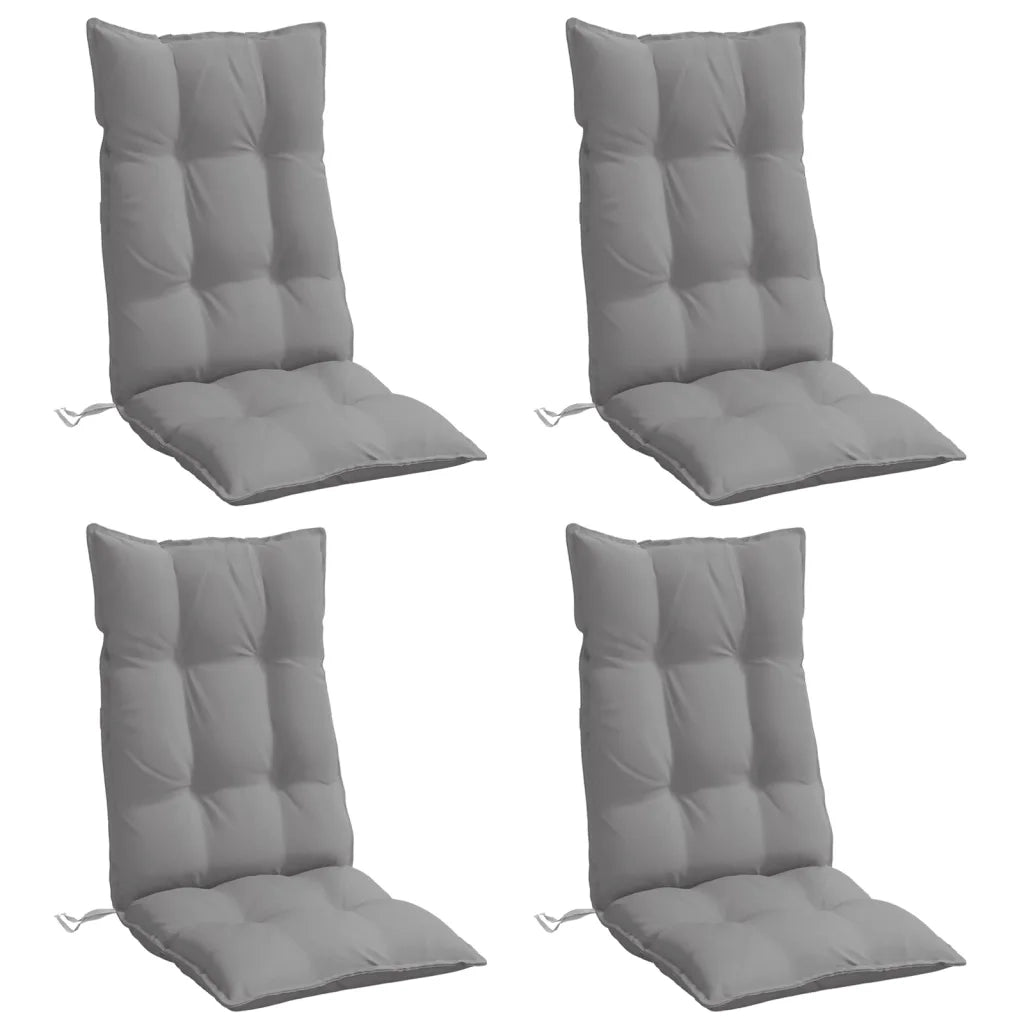 Cuscini per Sedia Schienale Alto 4 pz Grigio Tessuto Oxfordcod mxl 114667