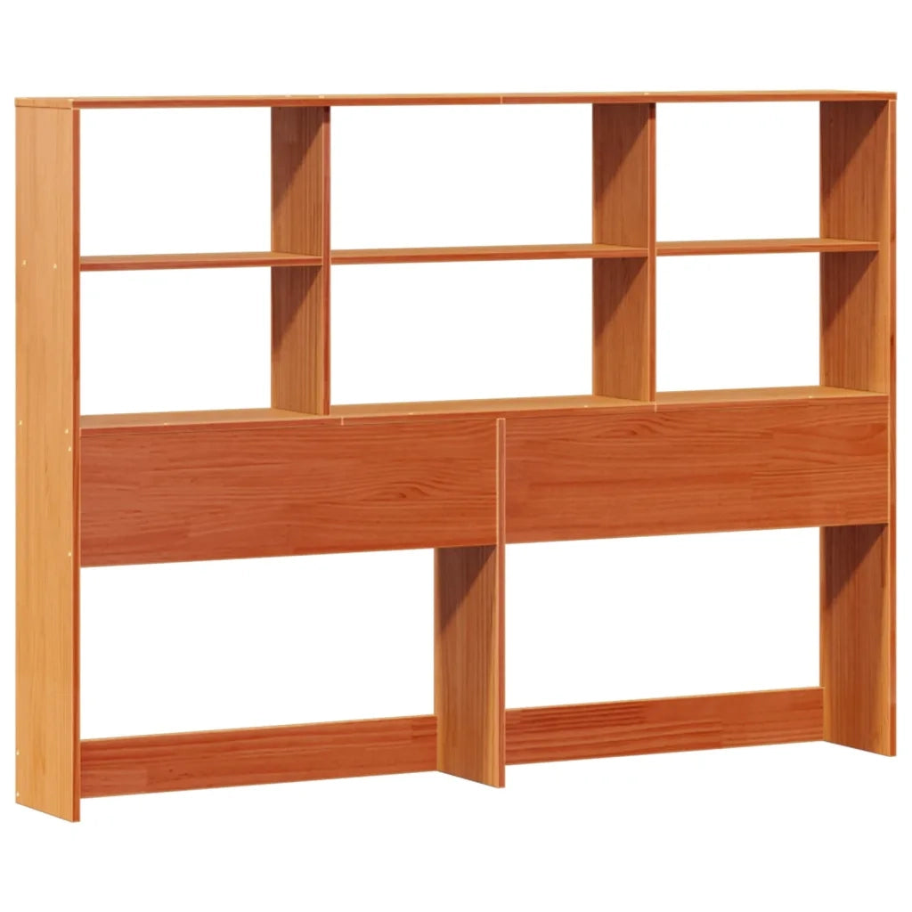 Letto Libreria senza Materasso Marrone Cera 135x190 cm in Pino 3323004