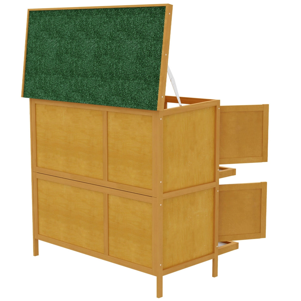 Armadio per conigli ¨C zephmum ¨C 97x44x91 cm, giallo, legno di abete
