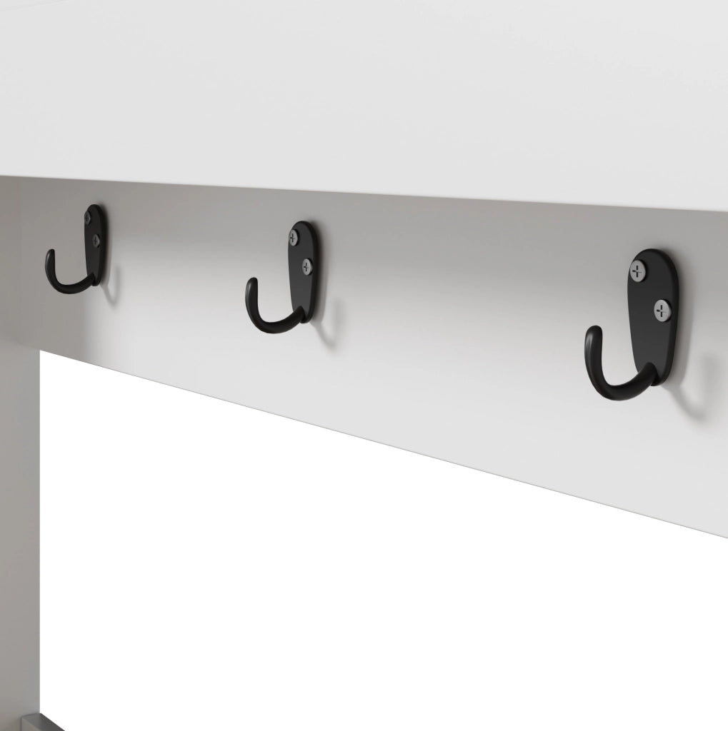 Credenza cucina con vetrine, portabottiglie e ganci 175 cm