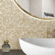 Tegole da parete 3D autoadesive - bagno, cucina - applica su tegole da parete - oro (5 fogli)