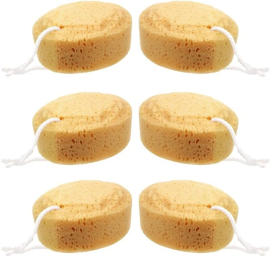 Saponi schiumanti per il corpo, spugne esfolianti morbide per il bagno, spugne per doccia, scrub corpo, prodotti di pulizia per adulti, 5,5 pollici