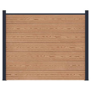 Pannello di recinzione | Recinzione da Giardino WPC e Alluminio Marrone