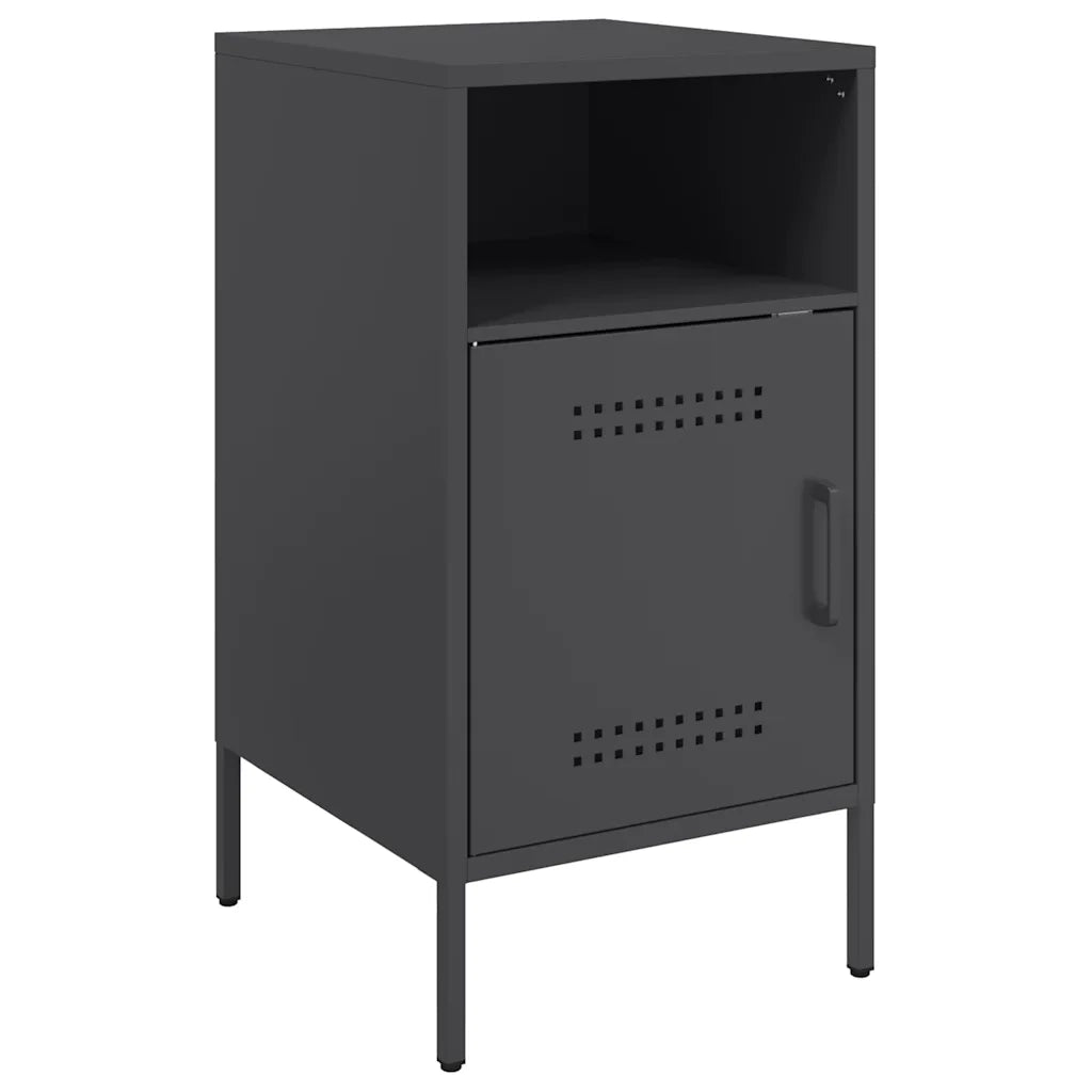 Comodino Nero 36x39x68 cm in Acciaio 843066