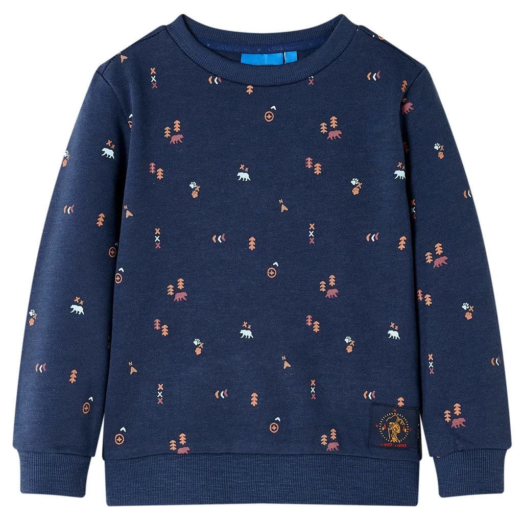 Felpa da Bambino Blu Marino MÃ©lange 92