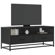 Mobile Porta TV-Mobile per TV-Credenza TV Nero 180x30x50cm in Truciolato e Metallo