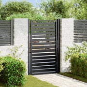 Cancello da Giardino con Serratura Nero 100x150 cm in Alluminio