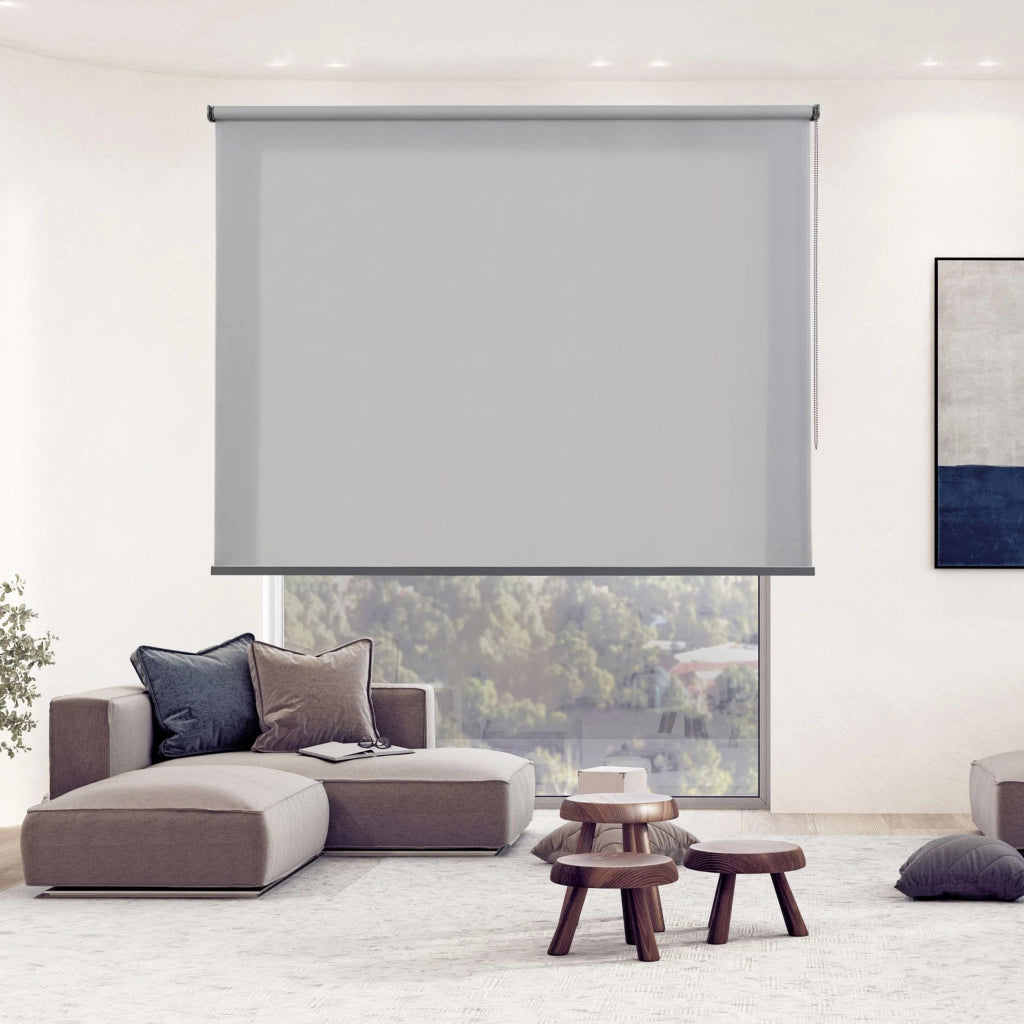 Tenda a Rullo traslucido Premium Finiture in Alluminio Grigio 80 x 250 cm