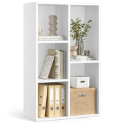 Libreria a 5 scomparti ripiano portaoggetti colonna portaoggetti dimensioni 50 x 24 x 80 cm bianco 12_0004197