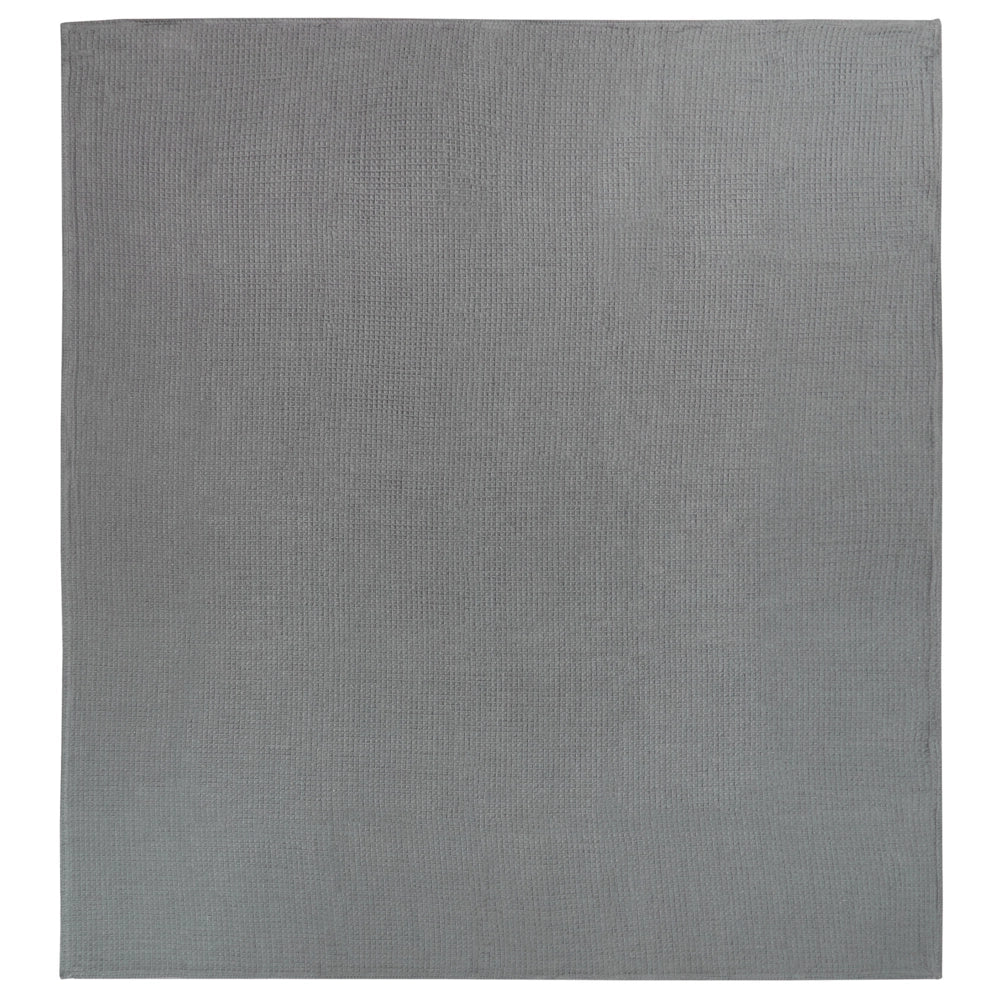 Copriletto in cotone grigio scuro 220 x 200 cm con motivo a tinta unita Decorativo Copriletto Camera da letto