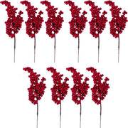 10 x rami di ciliegie artificiali - rami di ciliegie - decorazione di Natale - decorazione per Natale - rami rossi - decorazione per abbellire la tavola di Natale