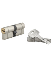 Cilindro europeo Federal S - 35X35mm  nichel, anti-sfilamento, anti-perforazione, 5 chiavi reversibili - THIRARD