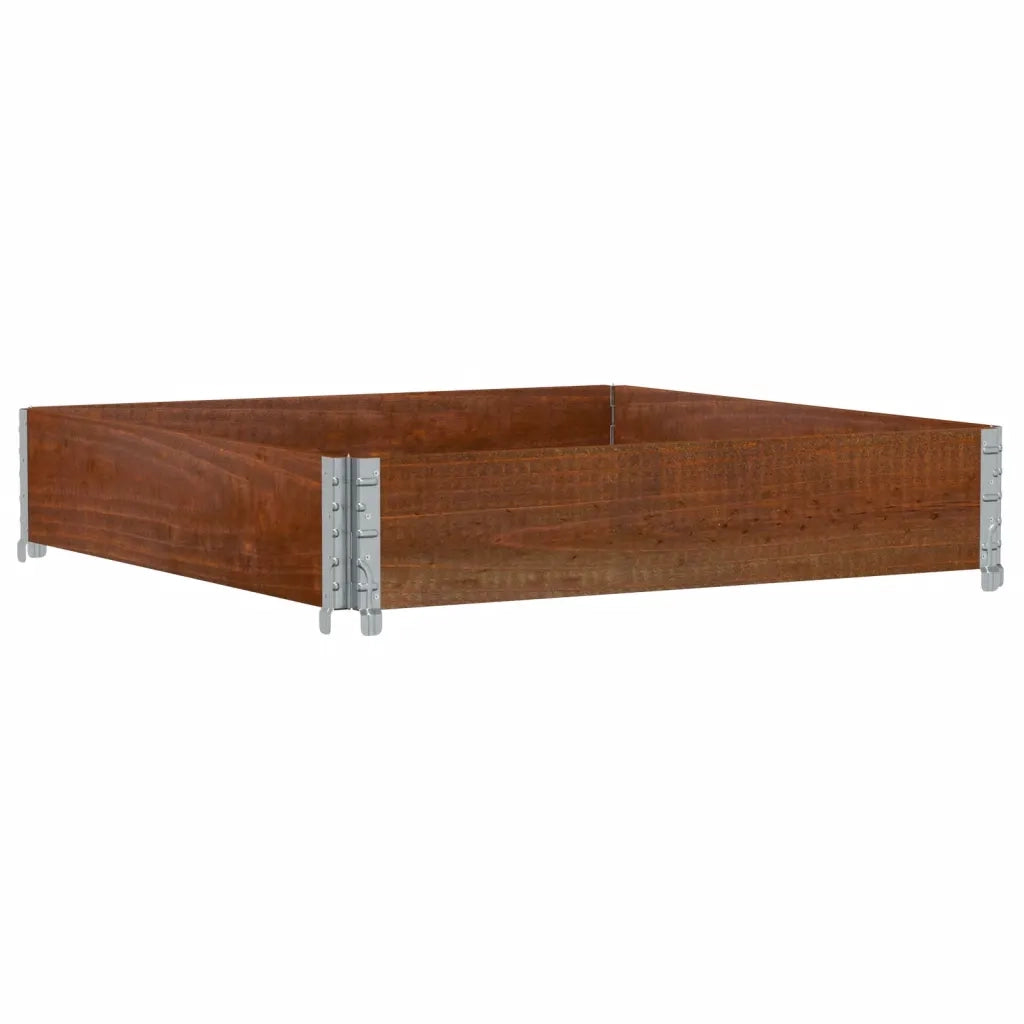 Fioriera da Giardino-Vaso da Esterno-Contenitore per Piante Marrone 100x100 cm Legno Massello di Pino