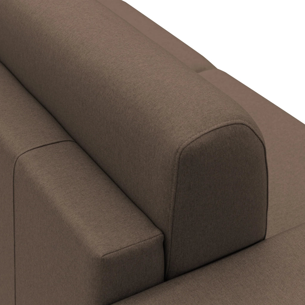 Chris Divano letto angolare 5 posti in tessuto impermeabile T13 248 cm Destro (mat. 120x197) marrone