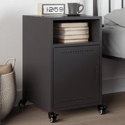 Comodino Nero 36x39x59 cm in Acciaio 846716
