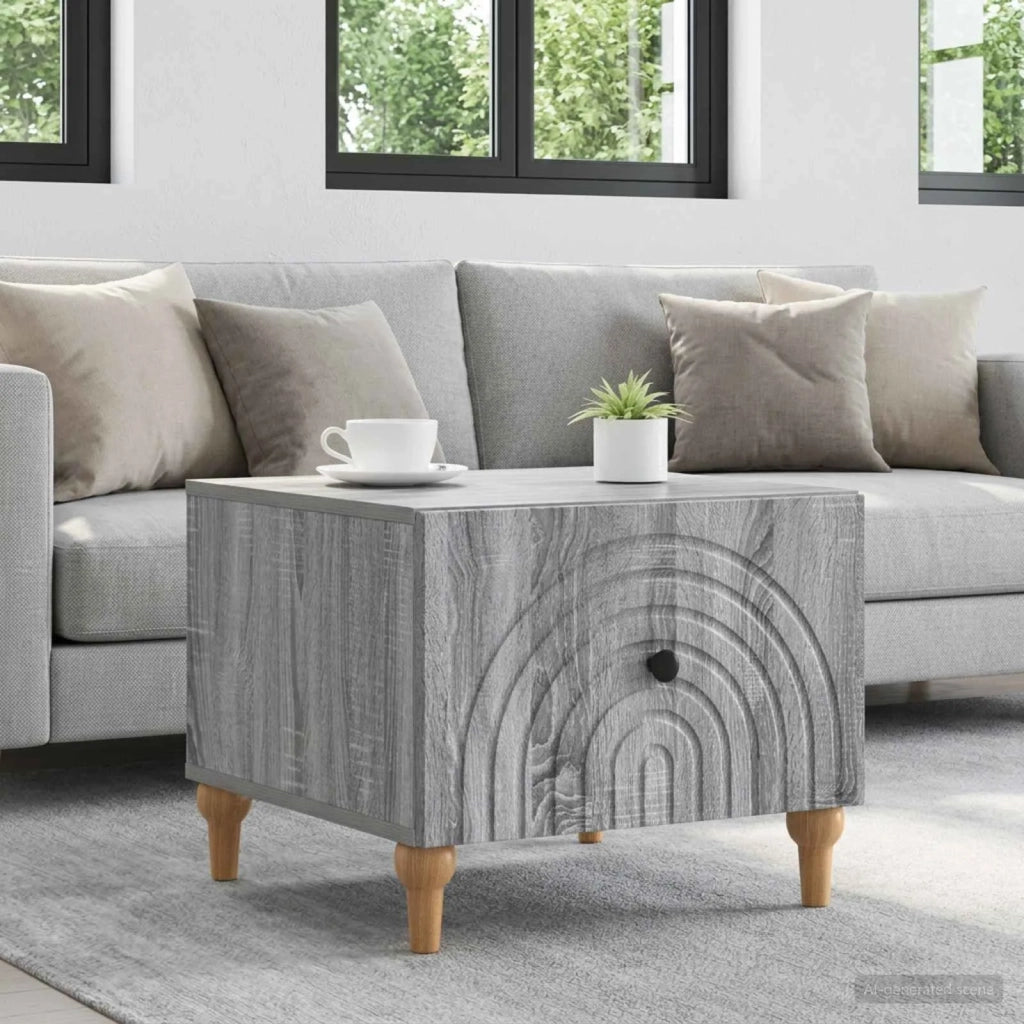 Tavolino da salotto con cassetto Grigio Sonoma 49 x 50 x 40 cm 894281