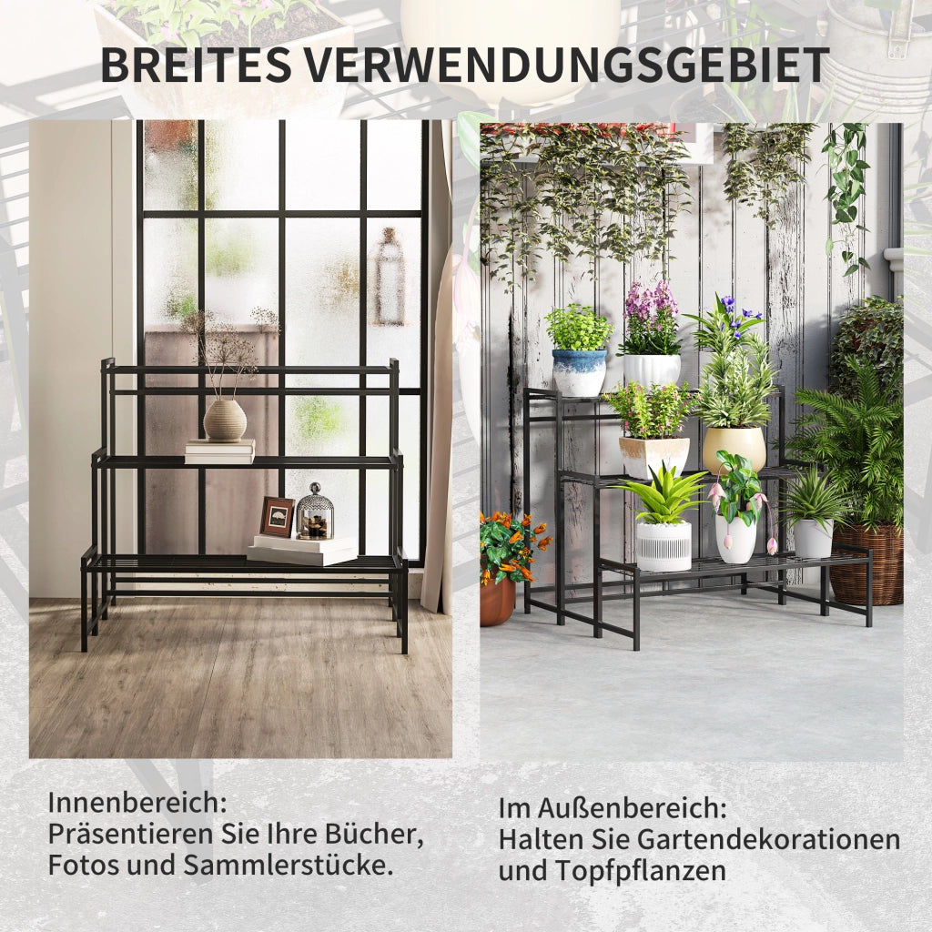Portavasi a 3 livelli ¨C Minimal ¨C metallo nero