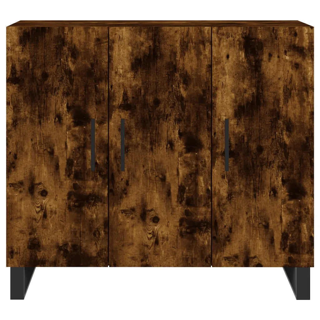 Credenza | Madia | Buffet da pranzo | Armadio da pranzo Rovere Fumo 90x34x80 cm in Legno Multistrato